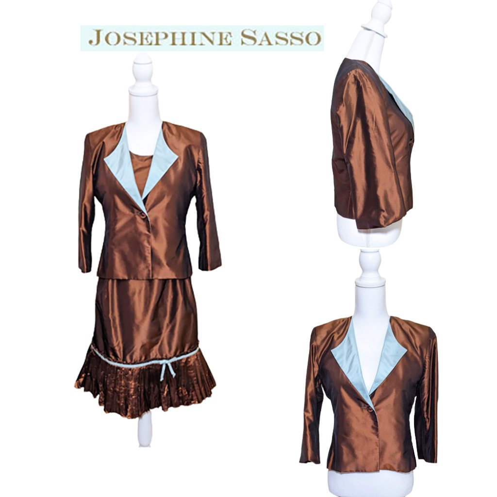 Vtg. Josephine Sasso New York Silk Shantung Jacket